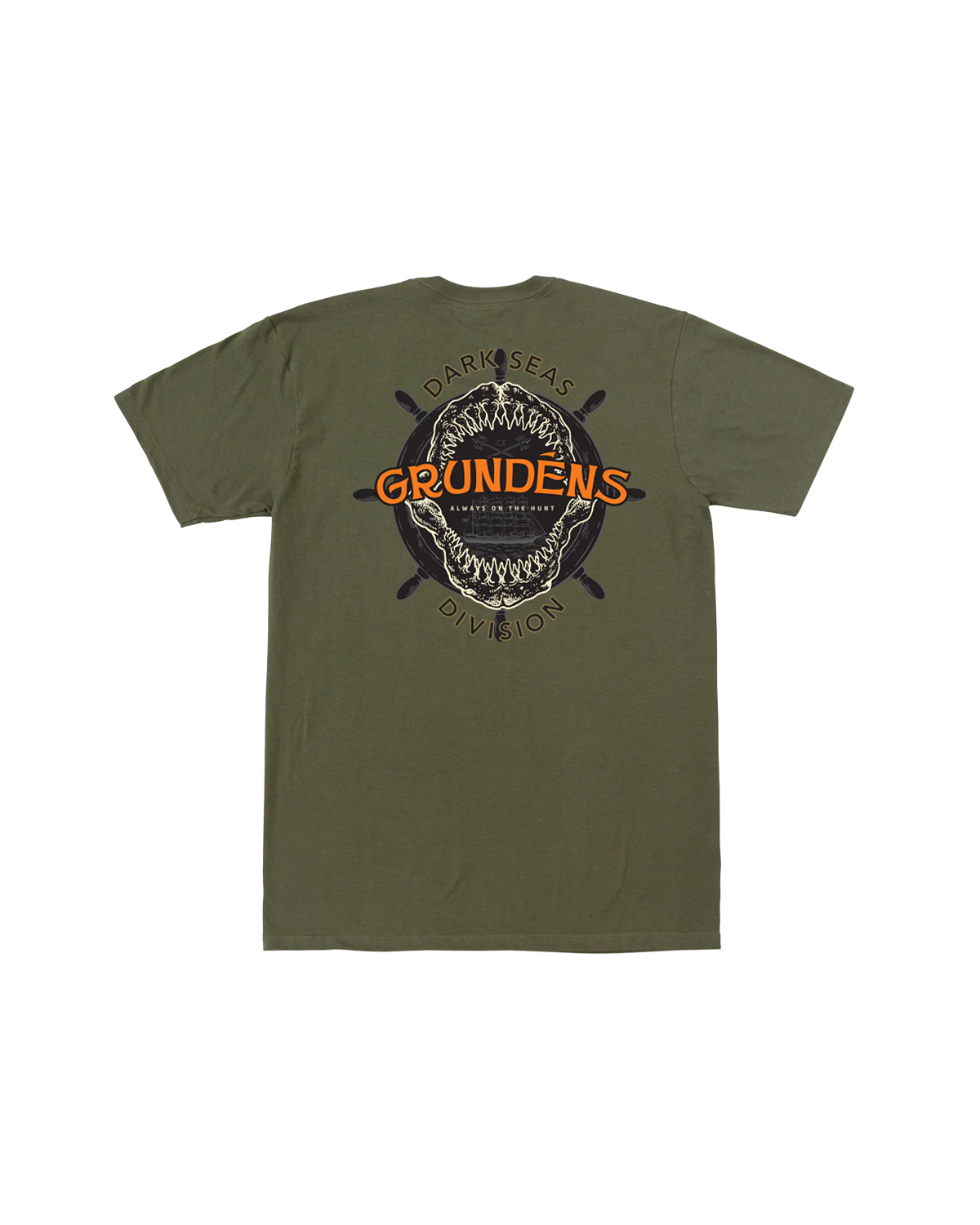 Dark Seas x Grundens Day On The Hunt Premium T-Shirt (zoomed)