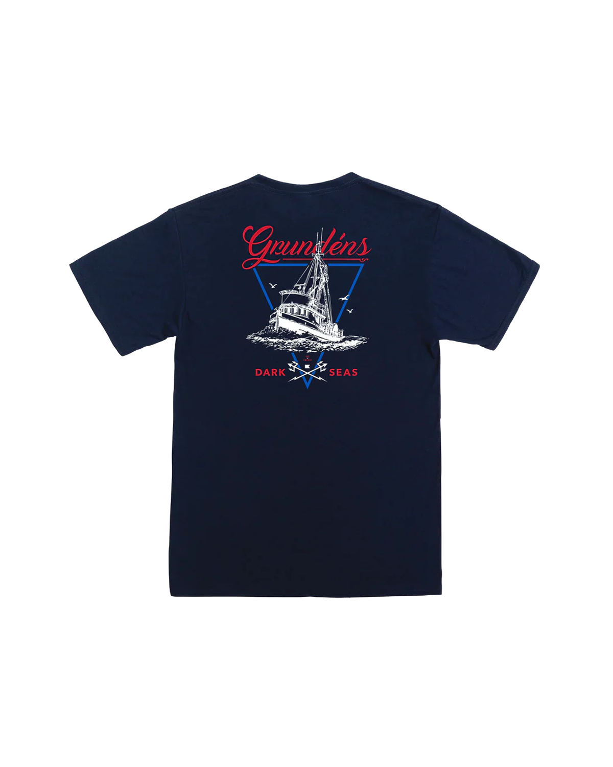 Dark Seas x Grundens Long Range Premium T-Shirt (zoomed)