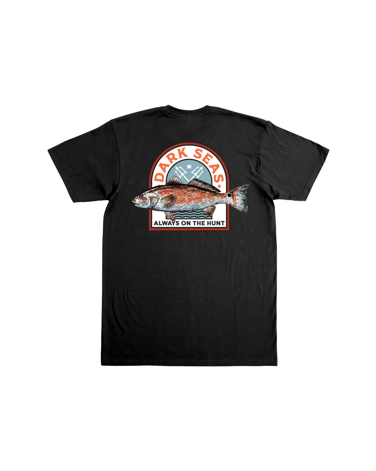 Hunter Red Fish Wicking T-Shirt (zoomed)