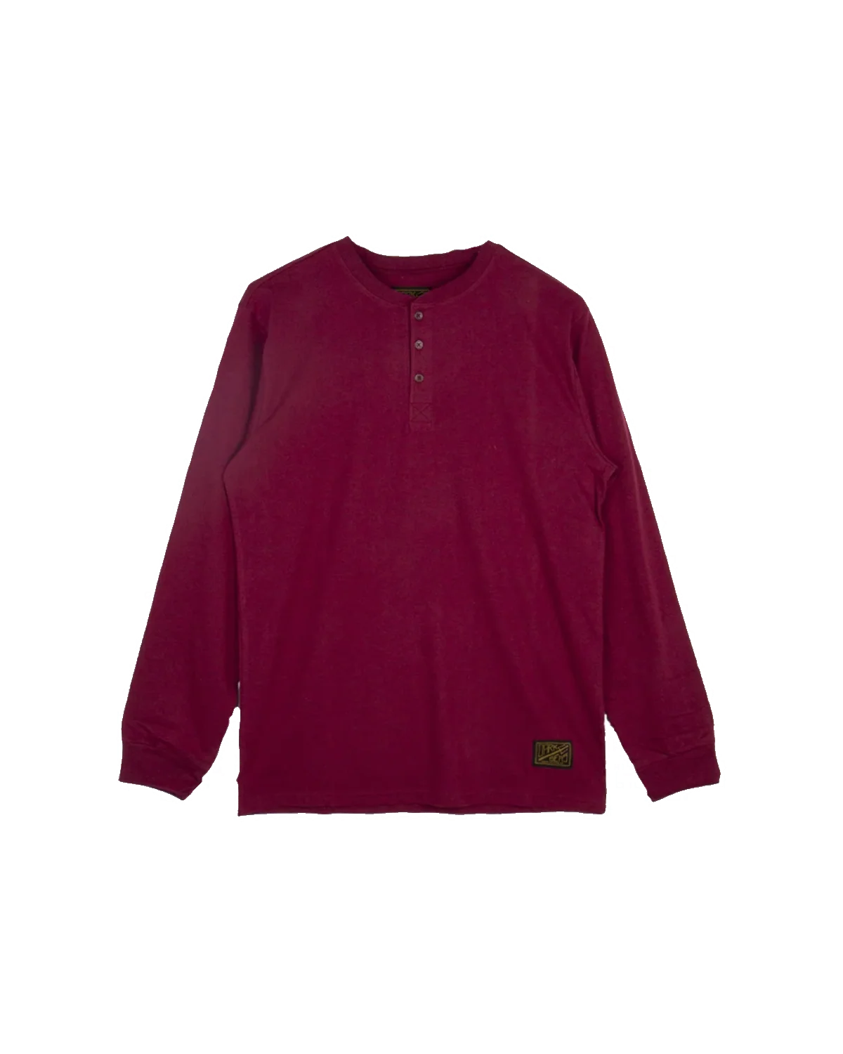 Dark Seas Adrift Long Sleeve Henley T-Shirt Oxblood (zoomed)