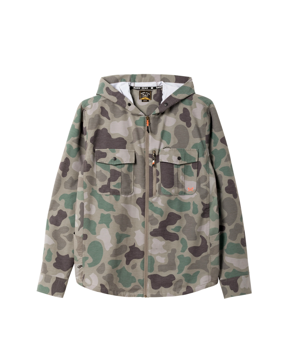 Dark Seas Albright UV Shirt - Duck Camo - Front (zoomed)