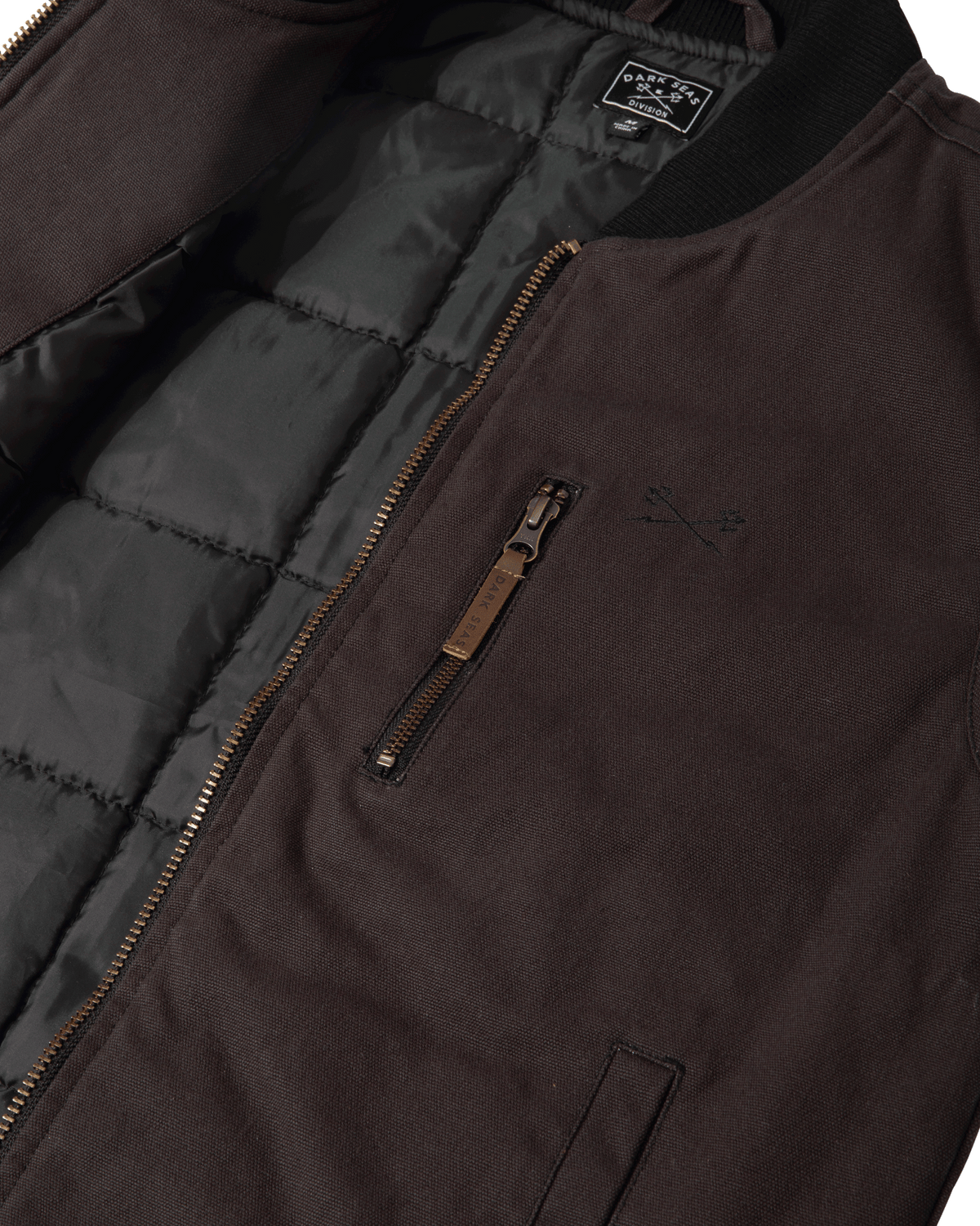 Dark Seas Seamus Vest - Black (zoomed)