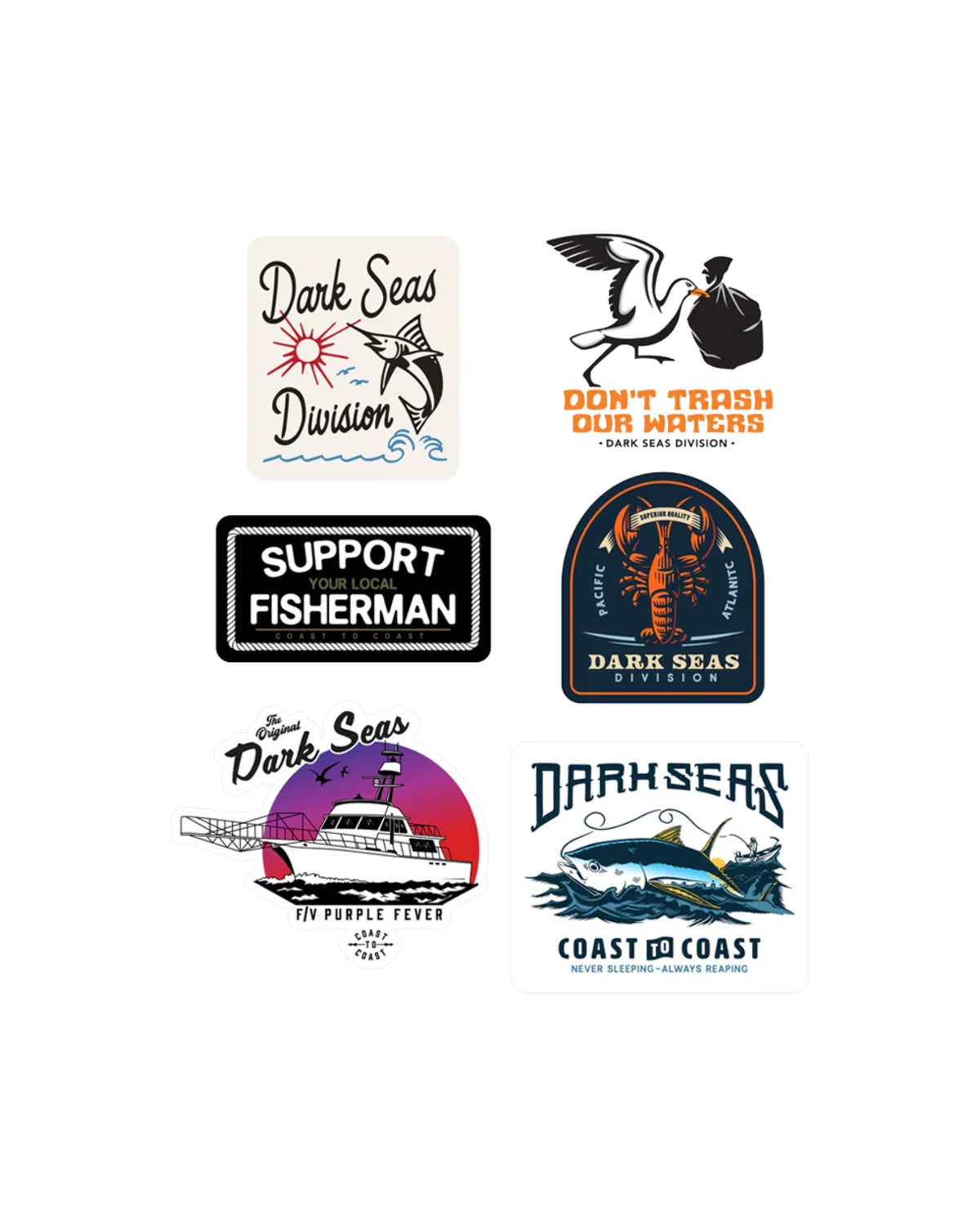 DS Fishing Series Sticker Pk II (zoomed)