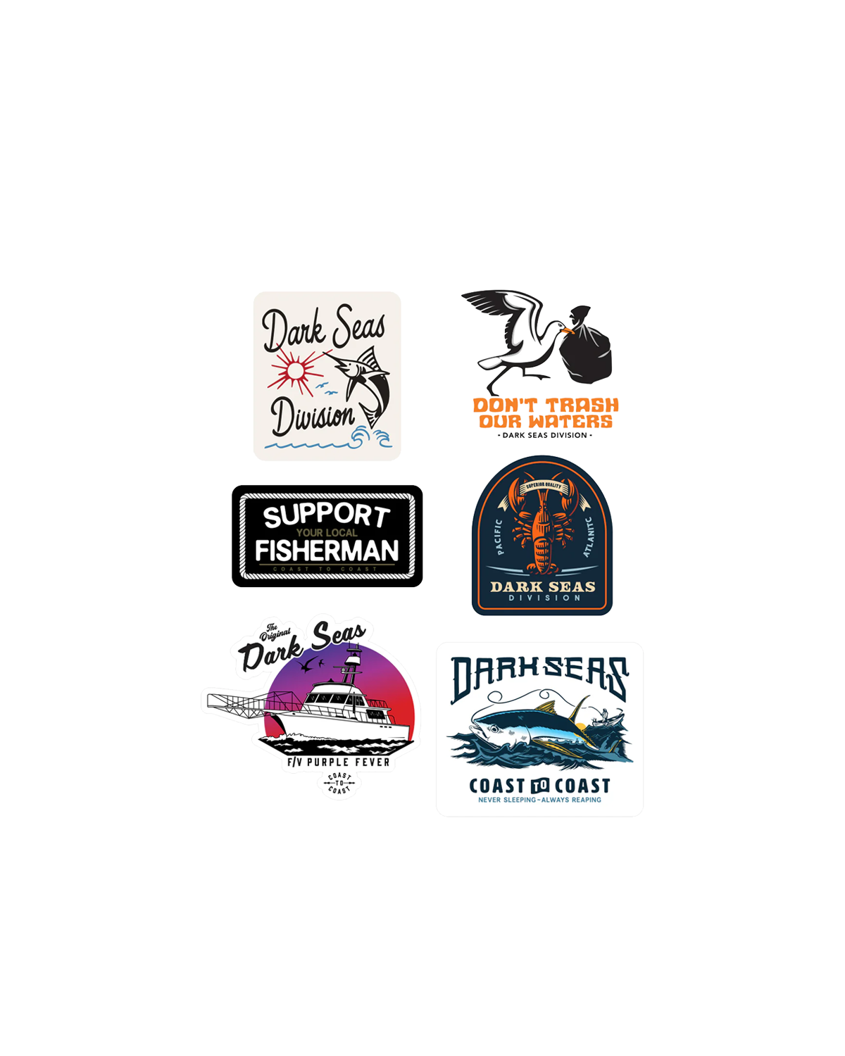 Fishing Series Sticker Pk II 6Pk