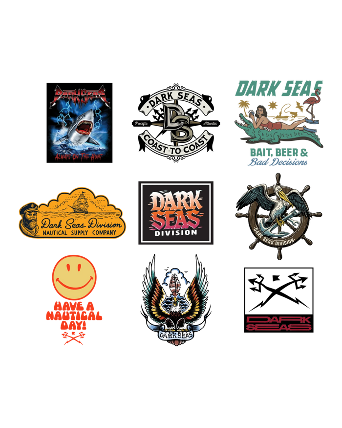 Dark Seas DS Sticker Pack XI 10pk - Assorted