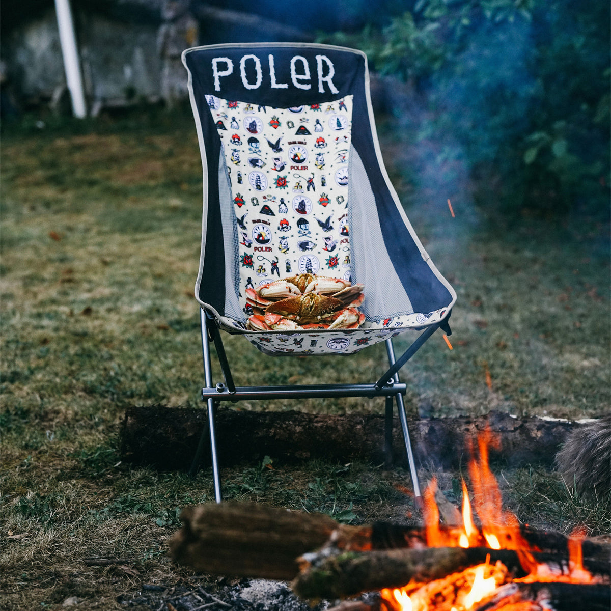 COLOR: DARK SEAS ~ alt: DARK SEAS x POLER STOWAWAY CHAIR