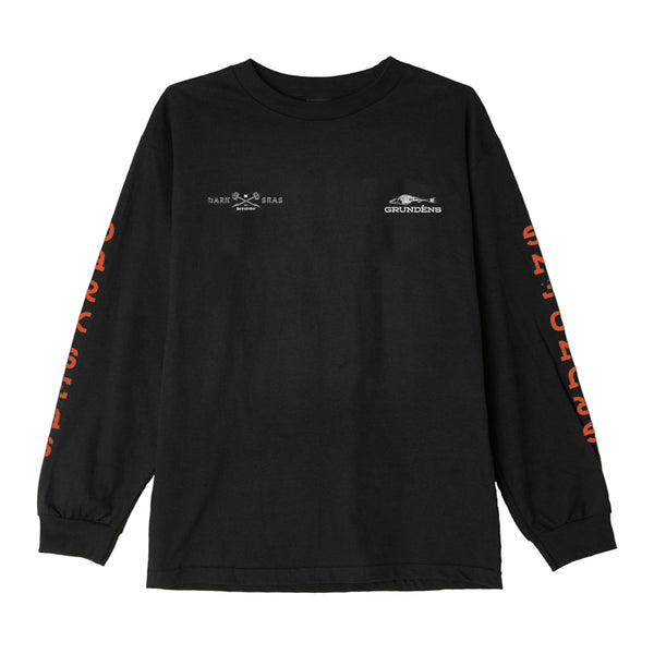 color: black ~ alt: Dark Seas X Grundens Sportsman LS T-Shirt
