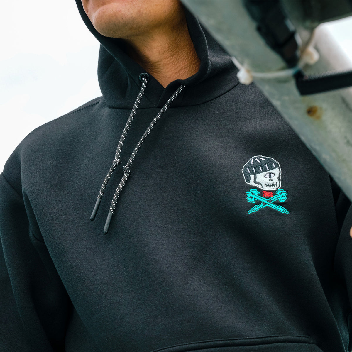 COLOR: BLACK ~ alt: DARK SEAS x POLER PULLOVER HOOD