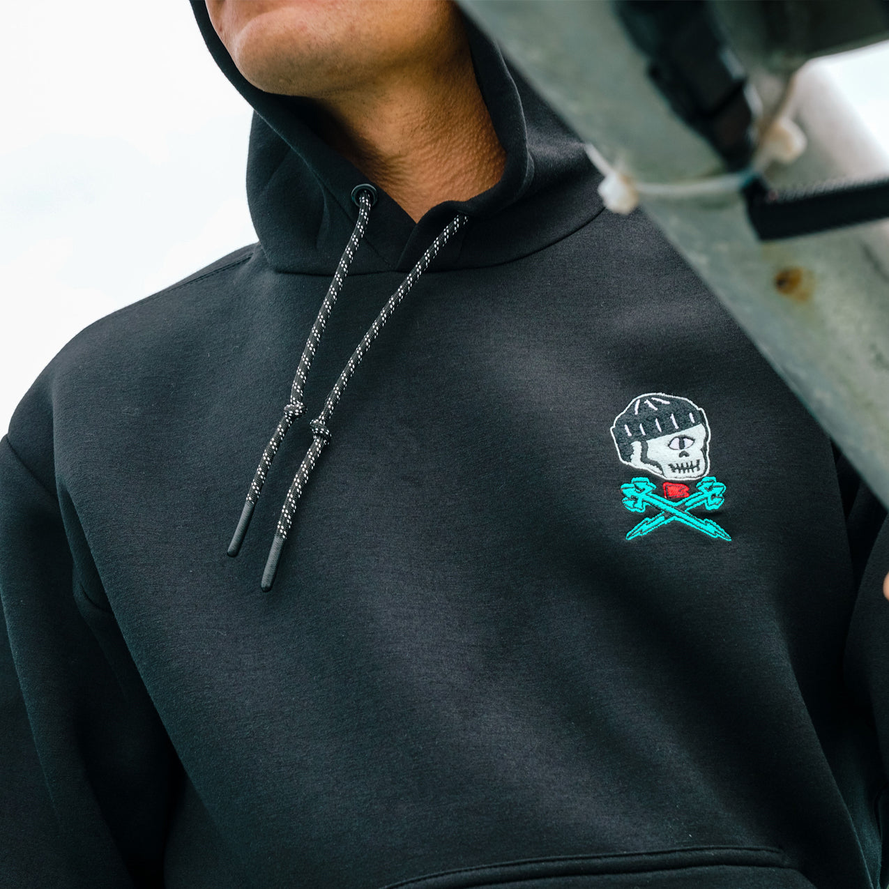 COLOR: BLACK ~ alt: DARK SEAS x POLER PULLOVER HOOD