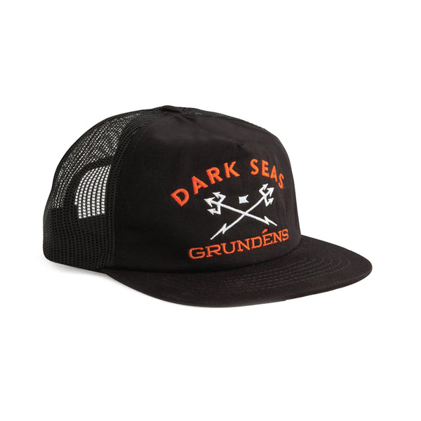color: black ~ alt: Dark Seas x Grundens Trucker Hat