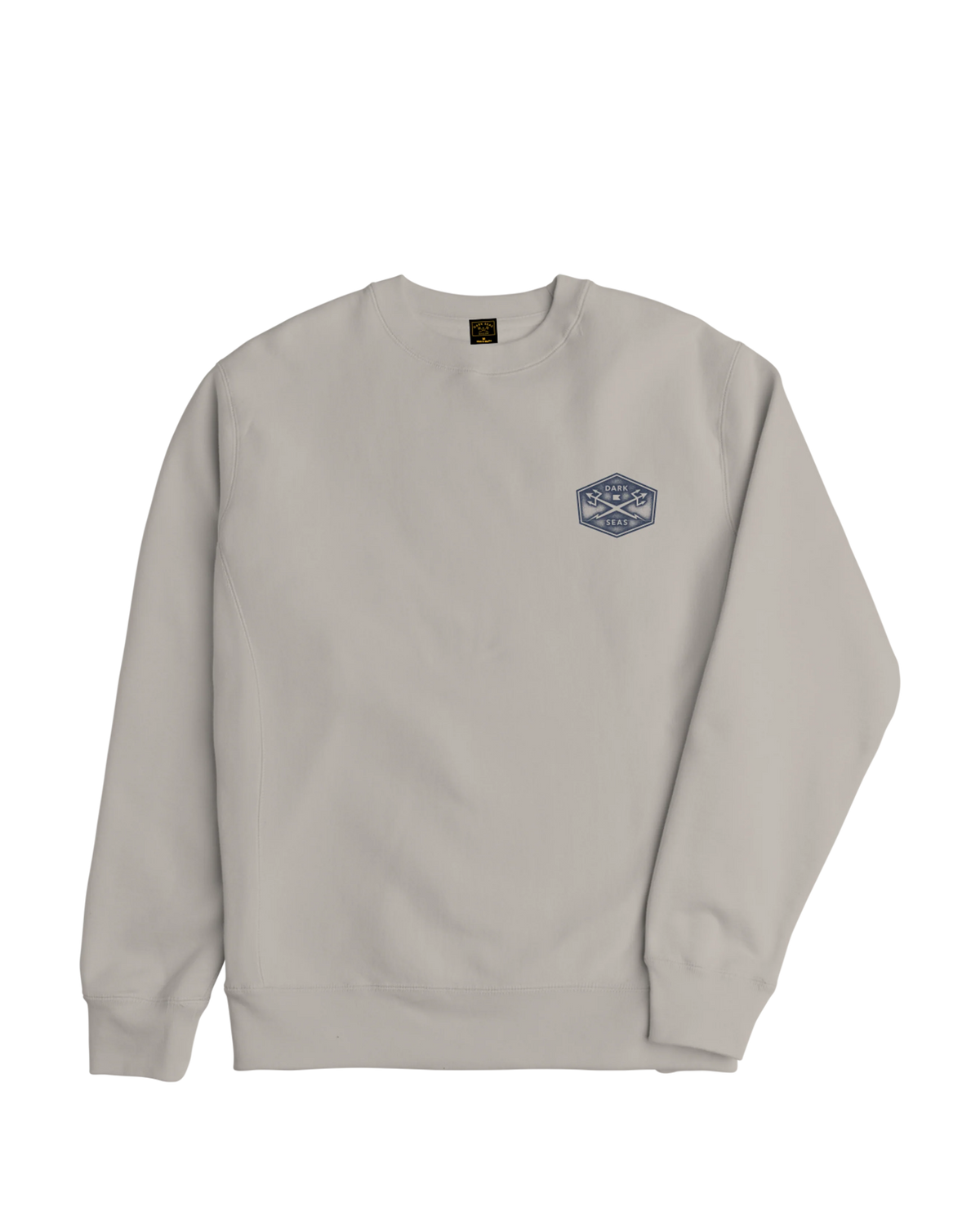 Progressive Gravel Pigment Crewneck (zoomed)