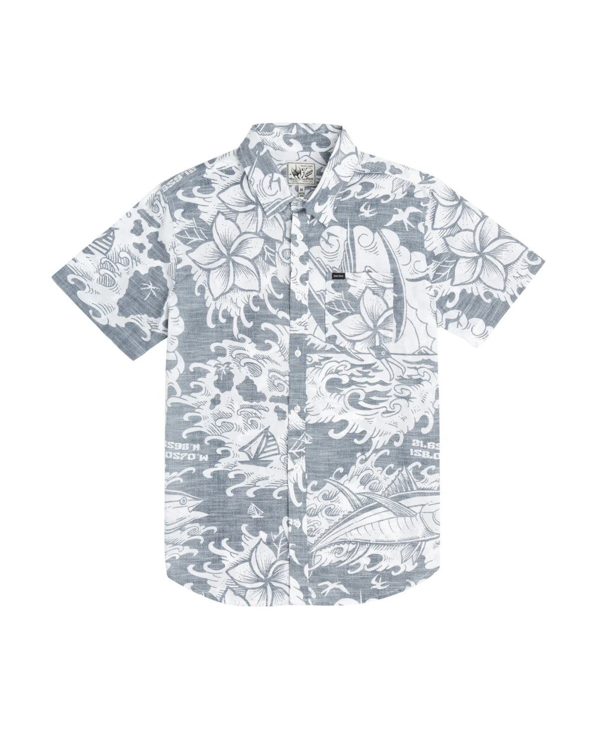 Dark Seas Log Cabins Shirt - Navy