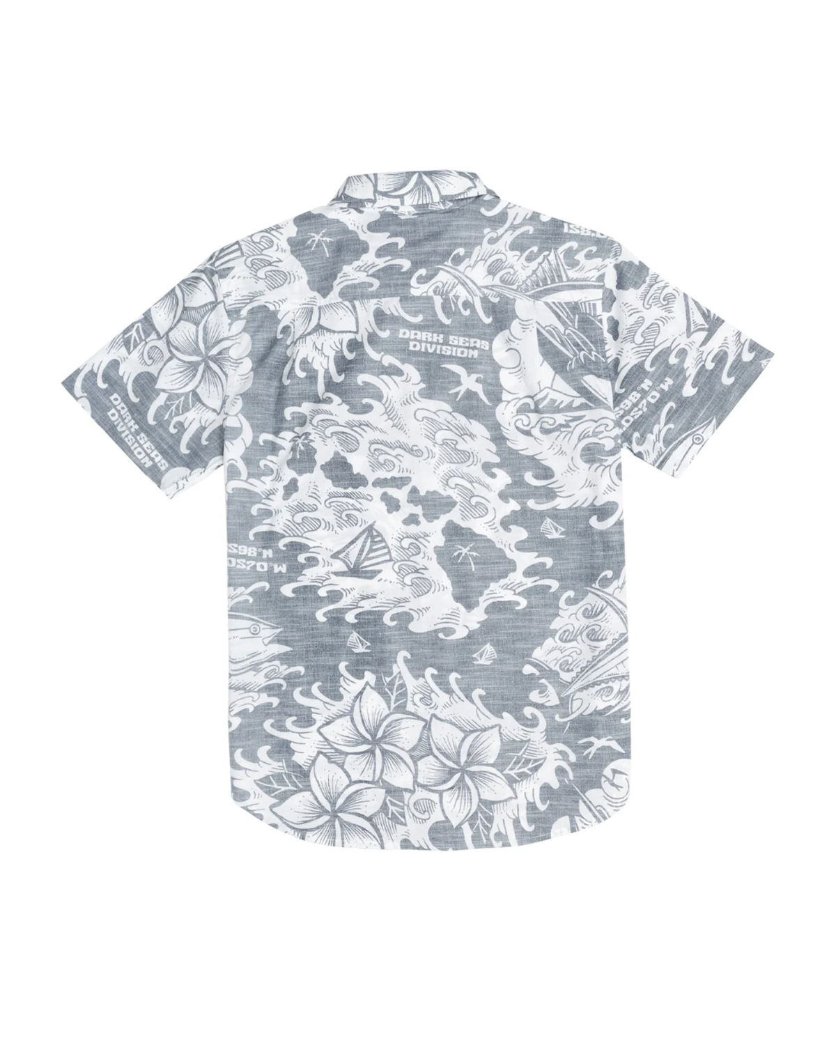 Dark Seas Log Cabins Shirt - Navy back