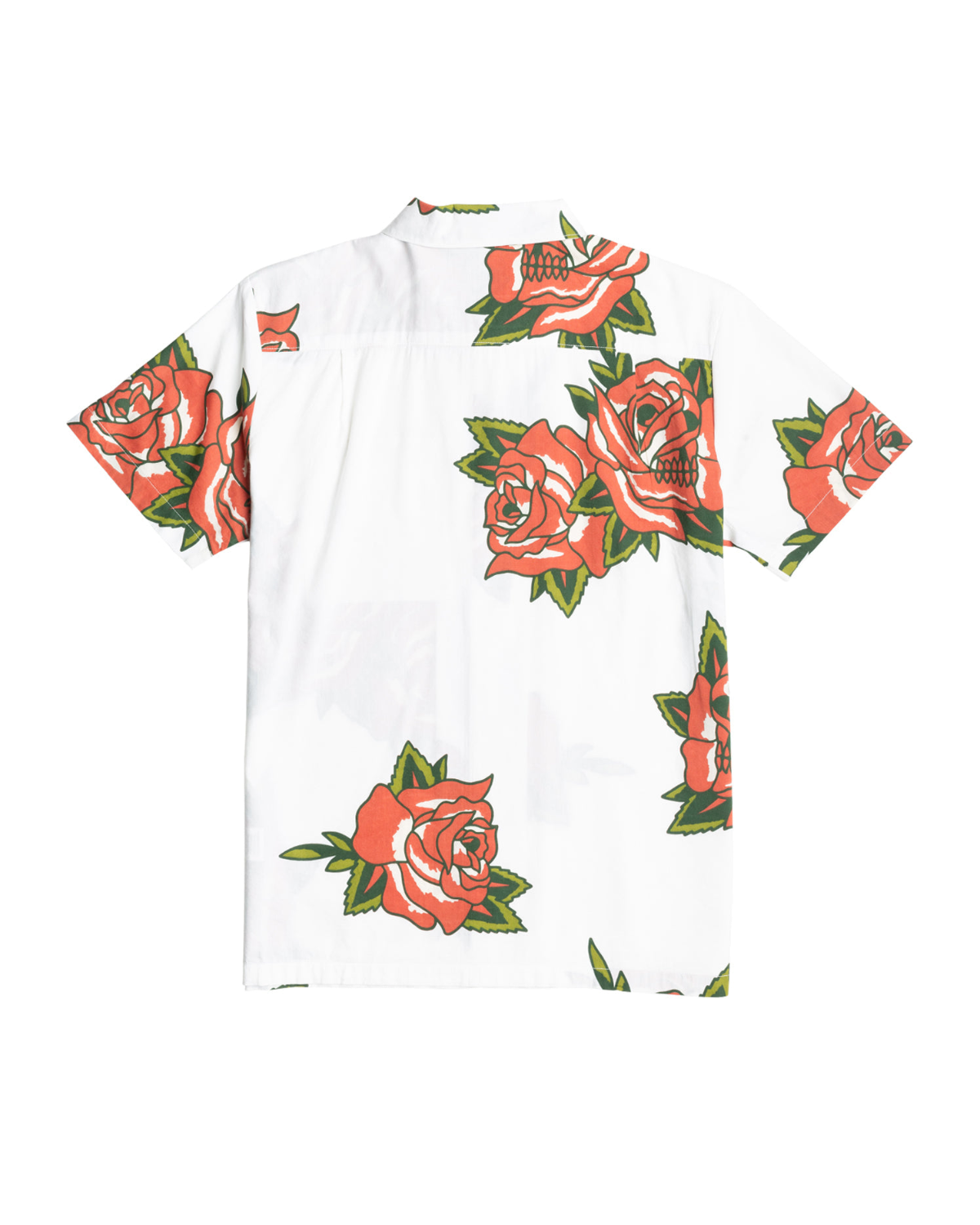 Skully Short Sleeve Shirt — White (zoomed)