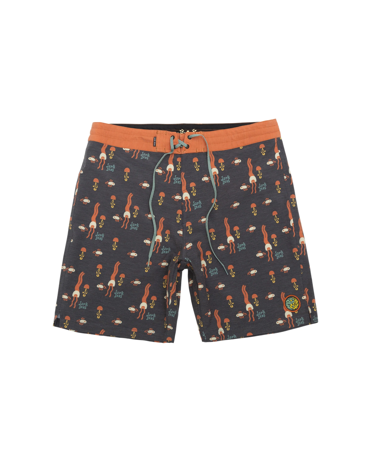 Dark Seas Highlands Boardshort Black (zoomed)