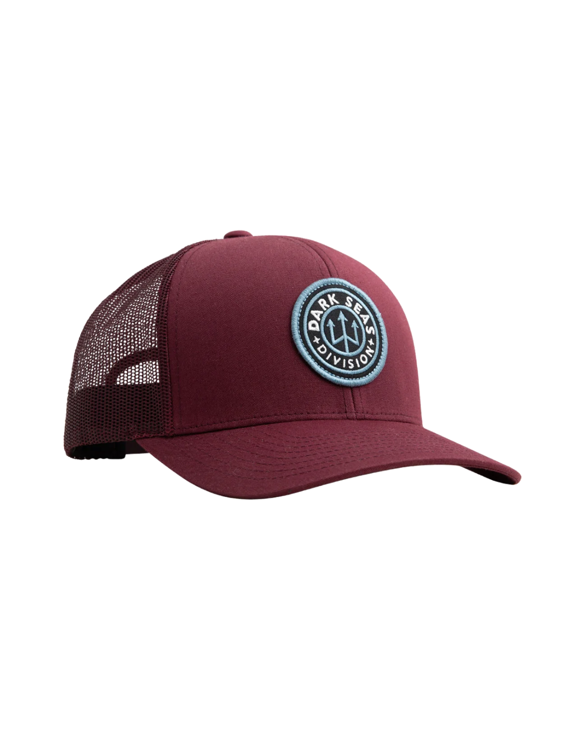 Dark Seas Wilshire Hat - Maroon (zoomed)