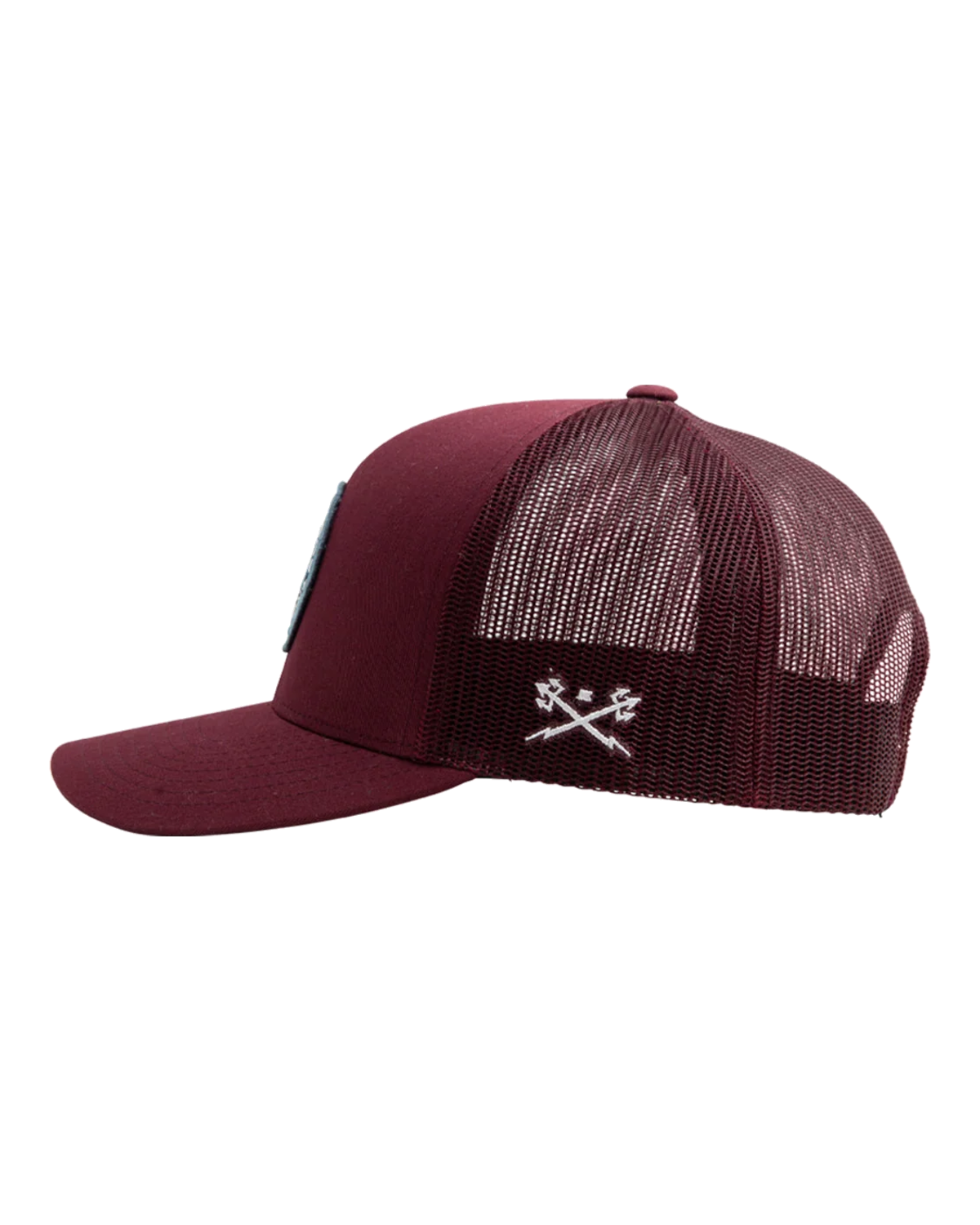 Dark Seas Wilshire Hat - Maroon - Side