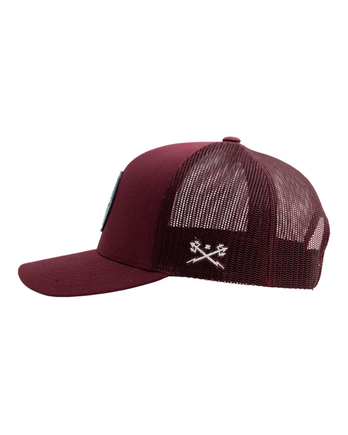 Dark Seas Wilshire Hat - Maroon - Side - alternate view