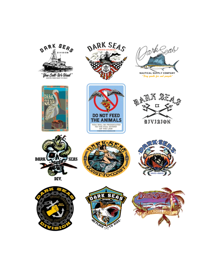 Dark Seas DS Sticker Pack X 10pk - Assorted
